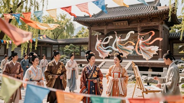 望都县梦回尧母城古装游园活动_尧母文化园汉服国风表演_望都古装摄影