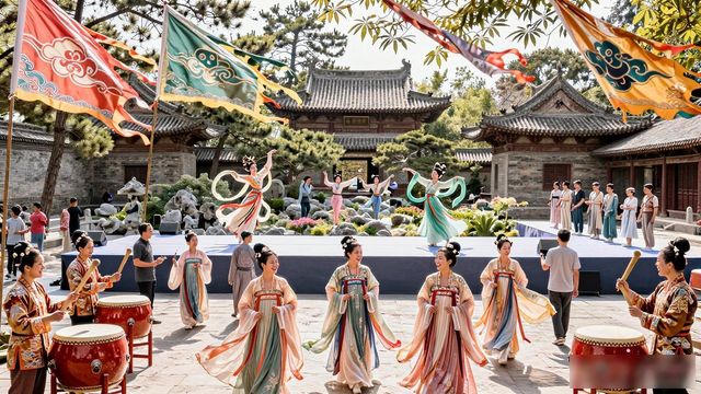 望都古装摄影_望都县梦回尧母城古装游园活动_尧母文化园汉服国风表演
