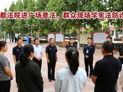 望都法院进广场普法，群众现场学宪法防诈骗