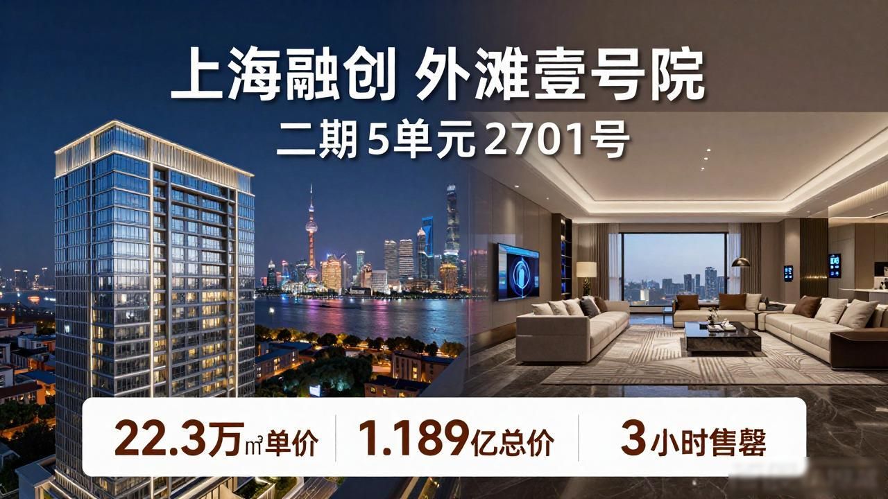 上海一二手房价格倒挂_上海豪宅热销_融创外滩壹号院二期销售情况
