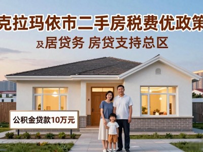克拉玛依二手房税费优惠及房贷政策，换房、改善族速看