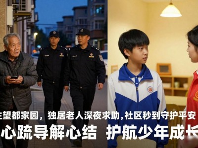 家住望都家园，独居老人深夜求助，社区秒到守护平安
