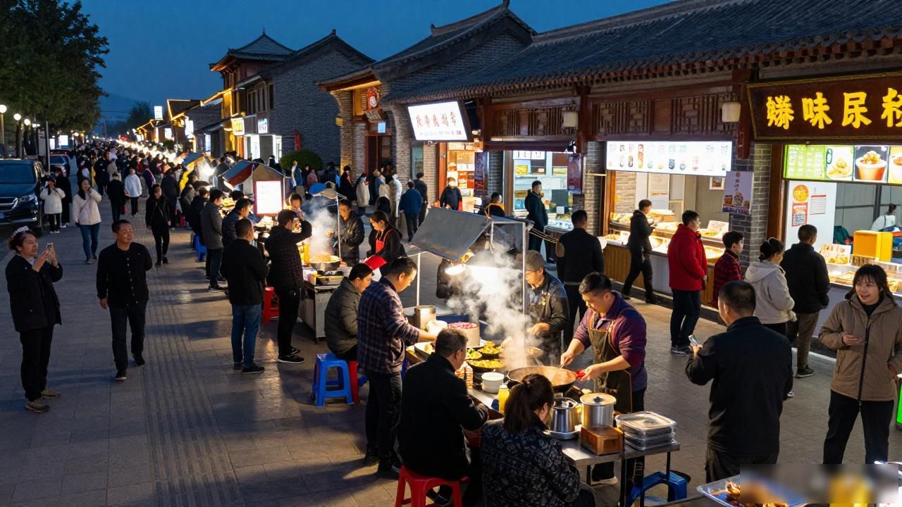 平凉工业园区夜市_崆峒古镇工人夜宵_平凉市二手房