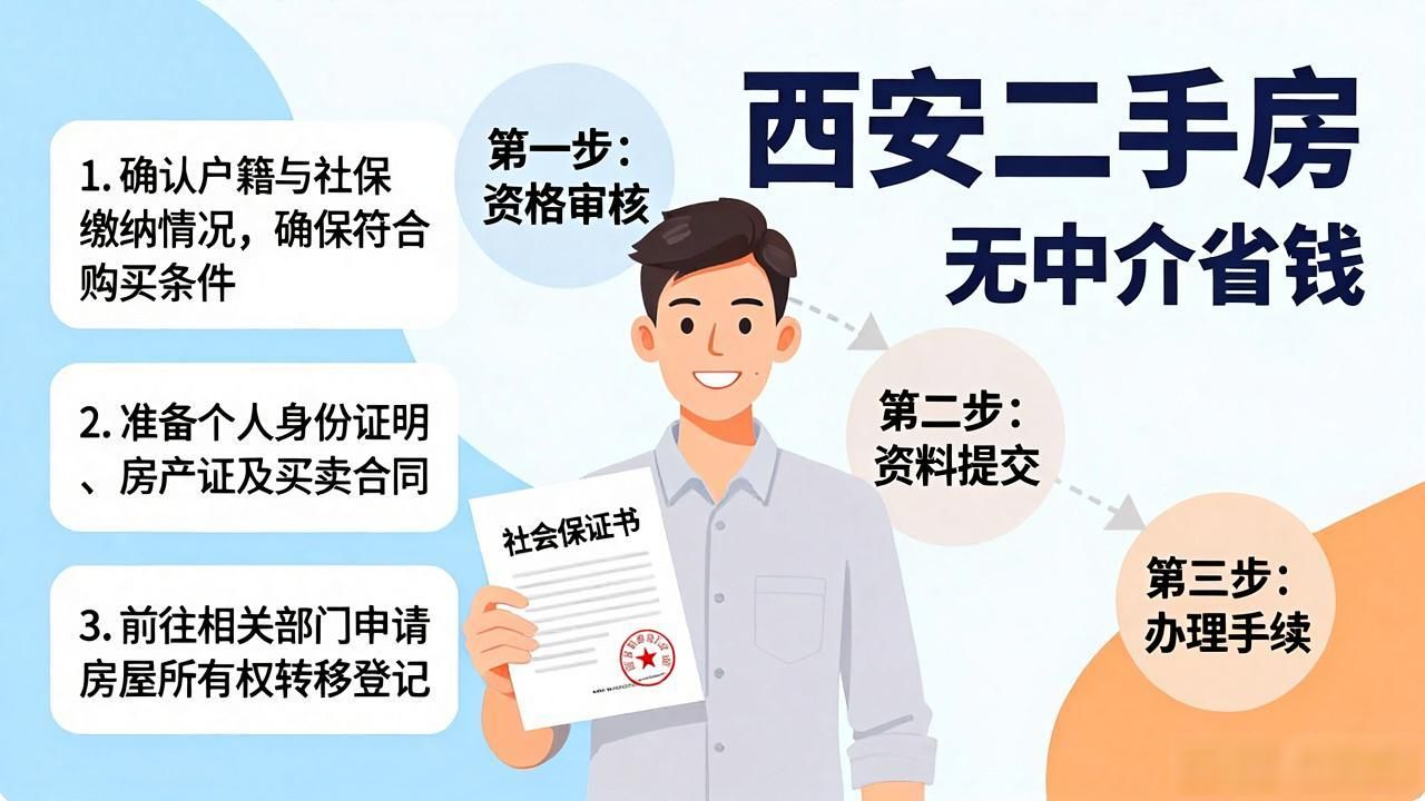 西安二手房交易自己办流程_西安无中介二手房交易流程_西安二手房买卖流程