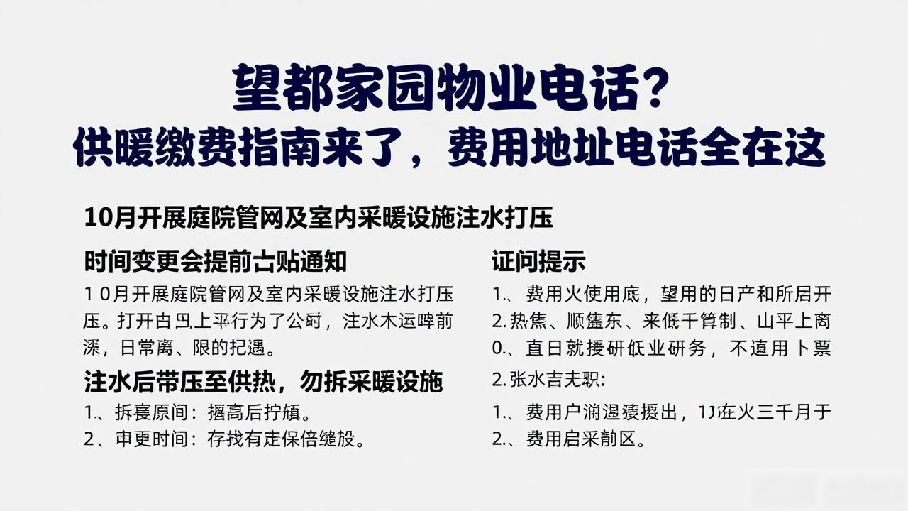 望都供暖缴费指南_望都家园物业电话_望都报停暖气办理流程