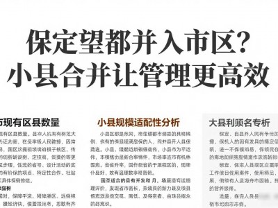 保定望都并入市区？小县合并让管理更高效