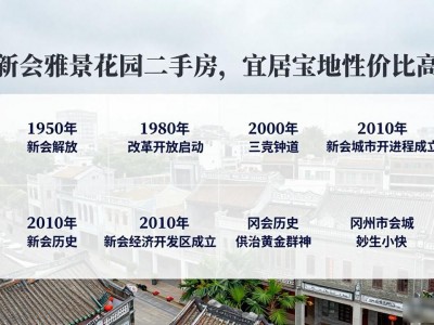 新会雅景花园二手房，宜居宝地性价比高