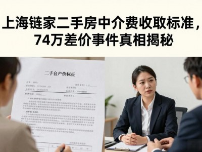 上海链家二手房中介费收取标准，74万差价事件真相揭秘