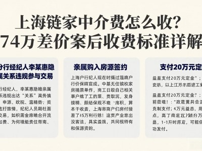 上海链家中介费怎么收？74万差价案后收费标准详解
