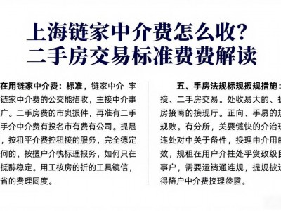 上海链家中介费怎么收？二手房交易标准费率解读