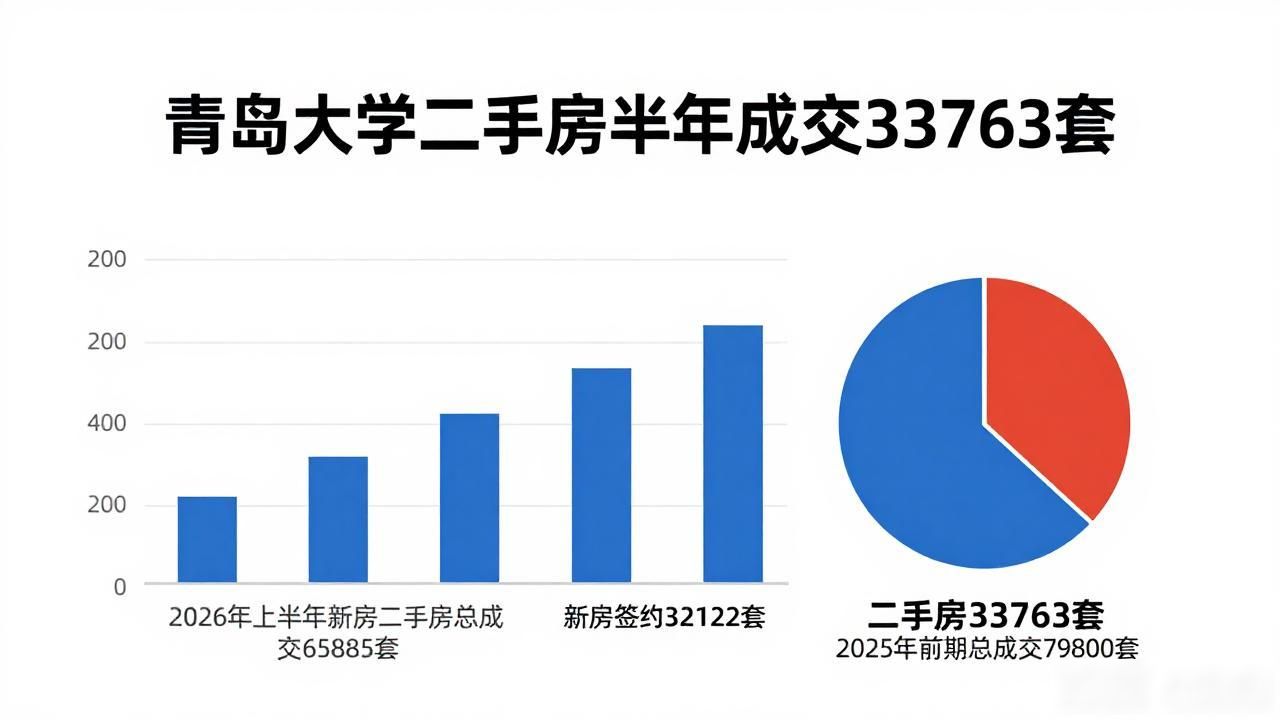 青岛2026年新房二手房成交量结构分化_青岛二手房市场韧性分析_青岛大学二手房
