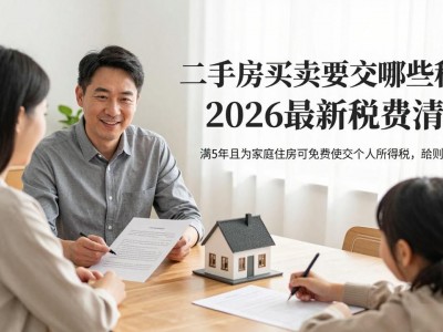 二手房买卖要交哪些税？2026最新税费清单