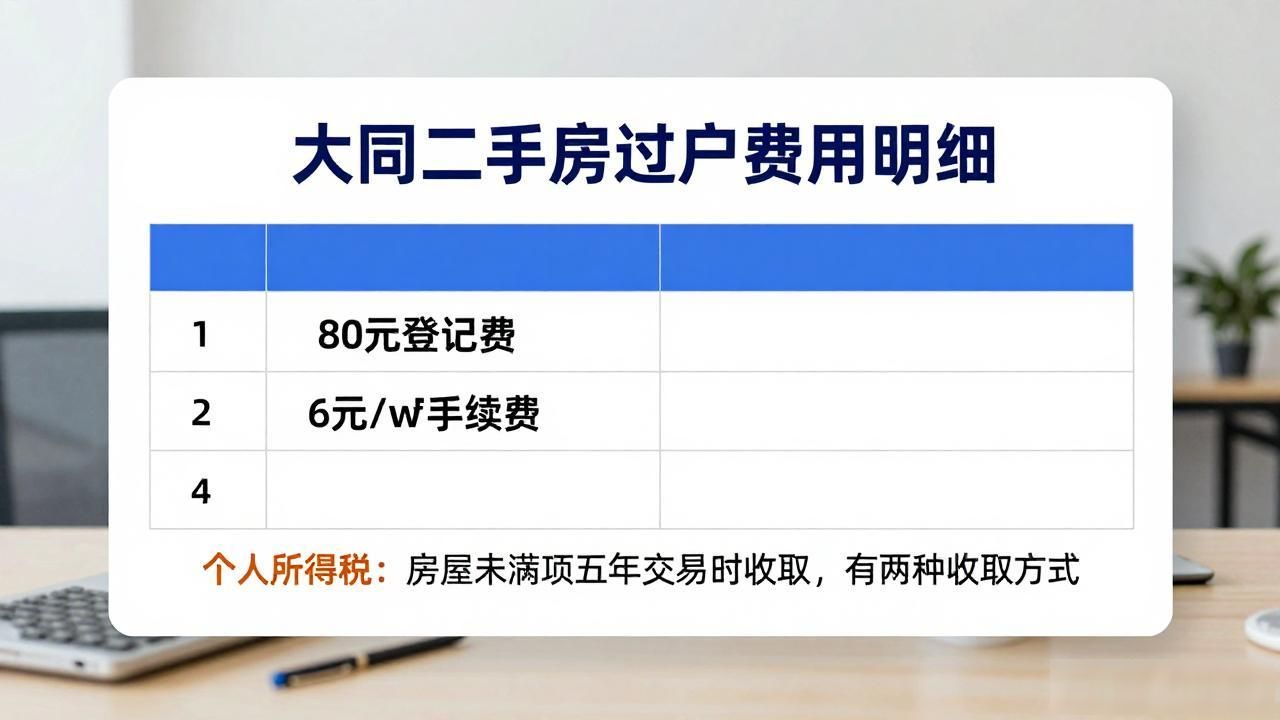 二手房过户费用明细_大同二手房过户费用_二手房过户手续流程