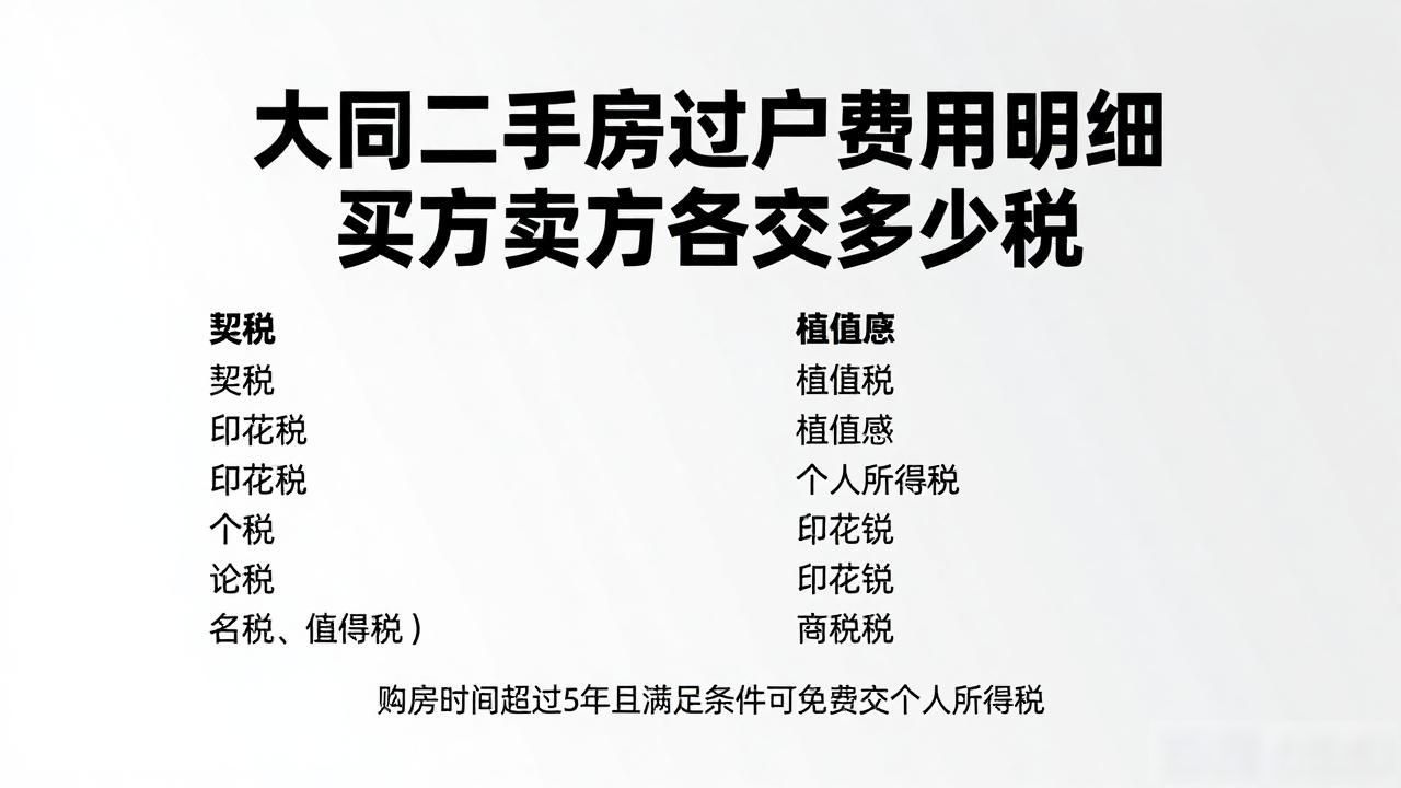 大同二手房过户费用_北京二手房过户费用_北京二手房税费计算