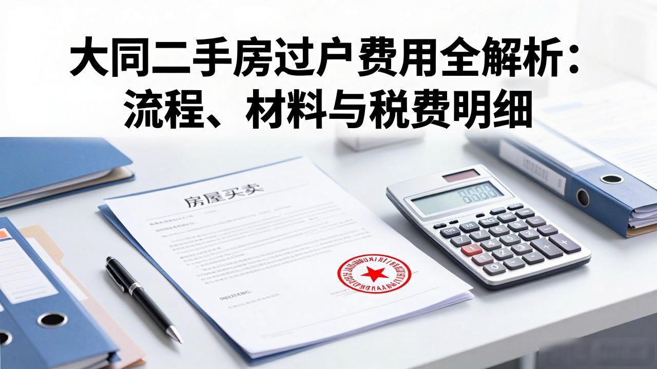 房屋过户流程详解_房屋过户费用计算方法_大同二手房过户费用