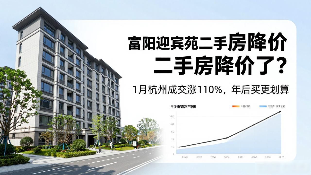 杭州二手房市场2024年1月成交分析_富阳迎宾苑二手房_西湖区学区房降价情况
