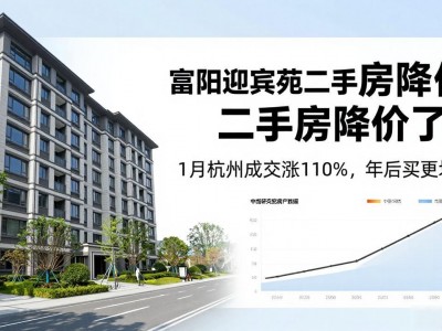 富阳迎宾苑二手房降价了？1月杭州成交涨110%，年后买更划算