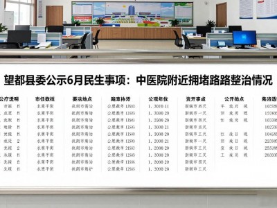 望都县委公示6月民生事项：中医院附近拥堵路段整治情况
