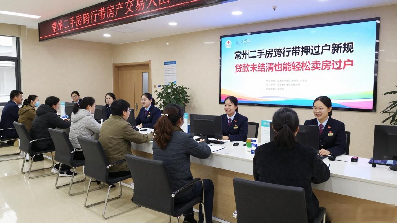 常州市不动产带押过户服务_常州不动产跨行带押过户_常州二手房