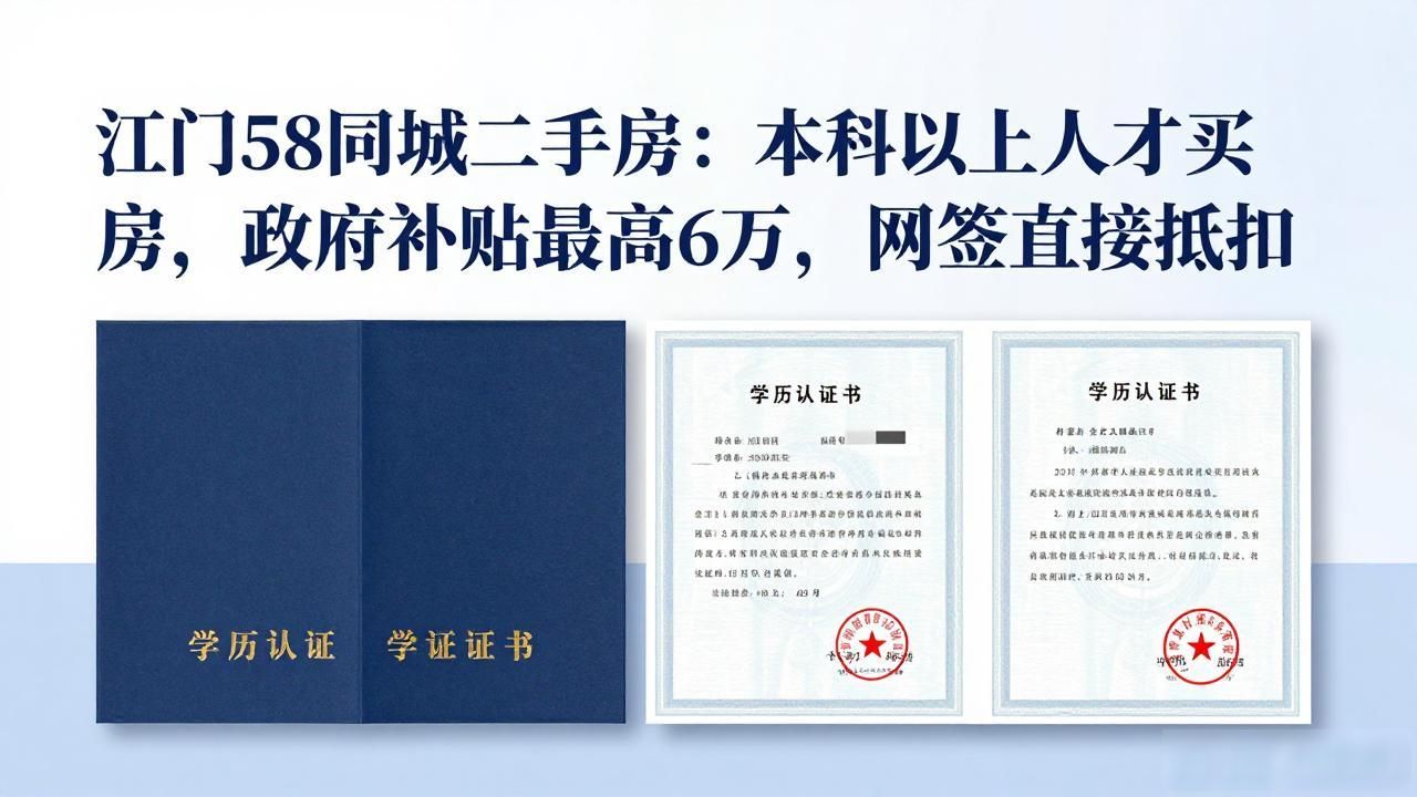江门人才房票补贴_江门购房补贴政策申请条件_江门市58同城二手房