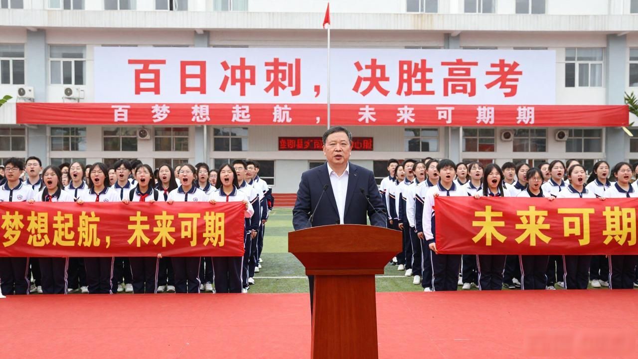 望都中学新校区_高考百日冲刺动员大会_望都中学2024高考百日誓师大会