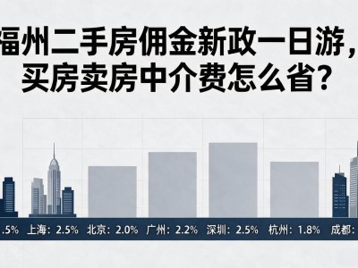 福州二手房佣金新政一日游，买房卖房中介费怎么省？