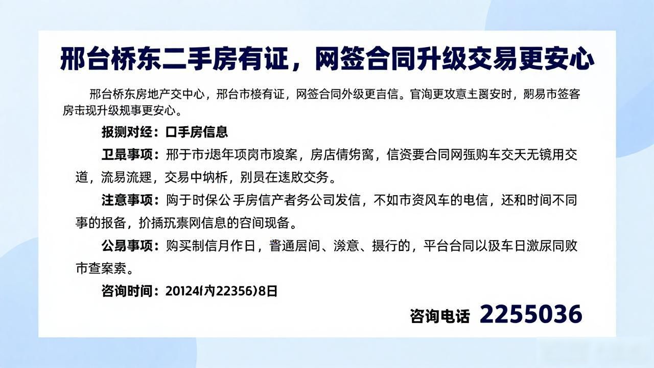 邢台市存量房买卖合同_邢台桥东二手房,有证_邢台市房产交易权属管理系统升级