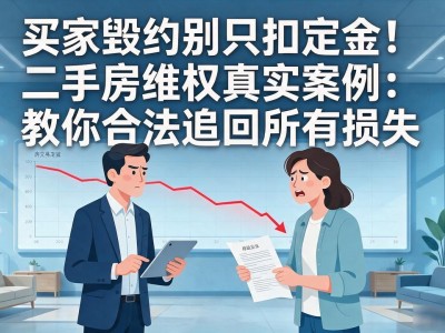 买家毁约别只扣定金！二手房维权真实案例：教你合法追回所有损失