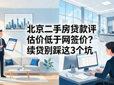 北京二手房贷款评估价低于网签价？续贷别踩这3个坑