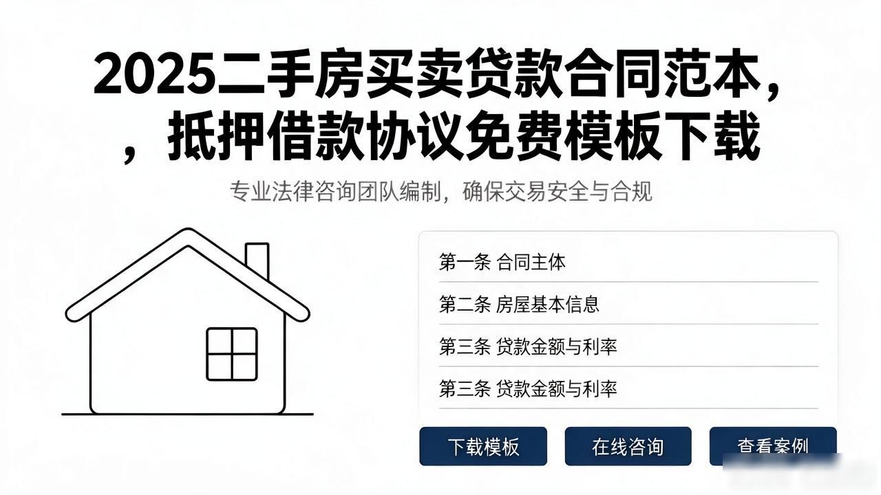 抵押贷款二手房买卖_2025年抵押贷款服务及二手房买卖合同范本_专业合同封面设计
